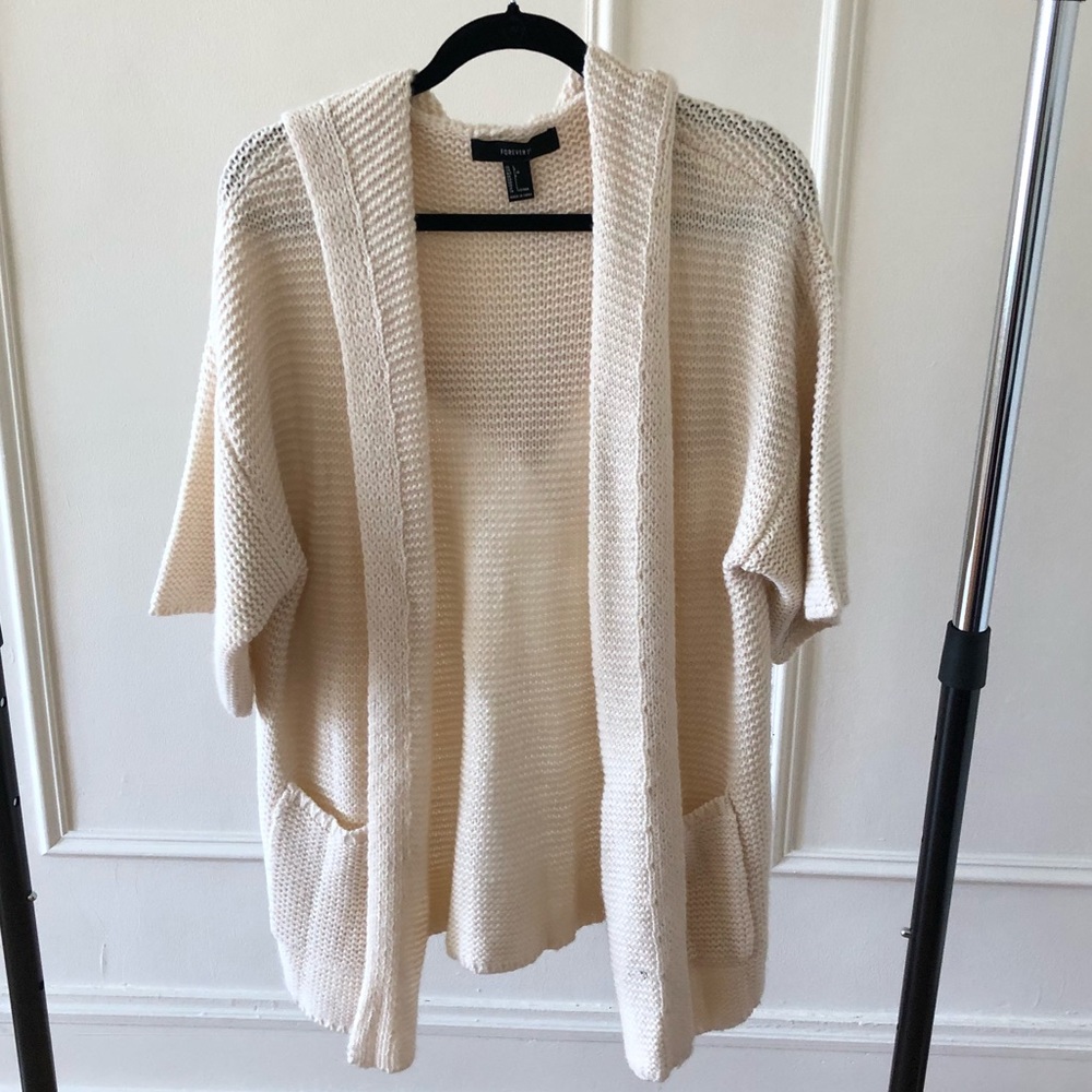 Forever 21 Cream Cardigan
